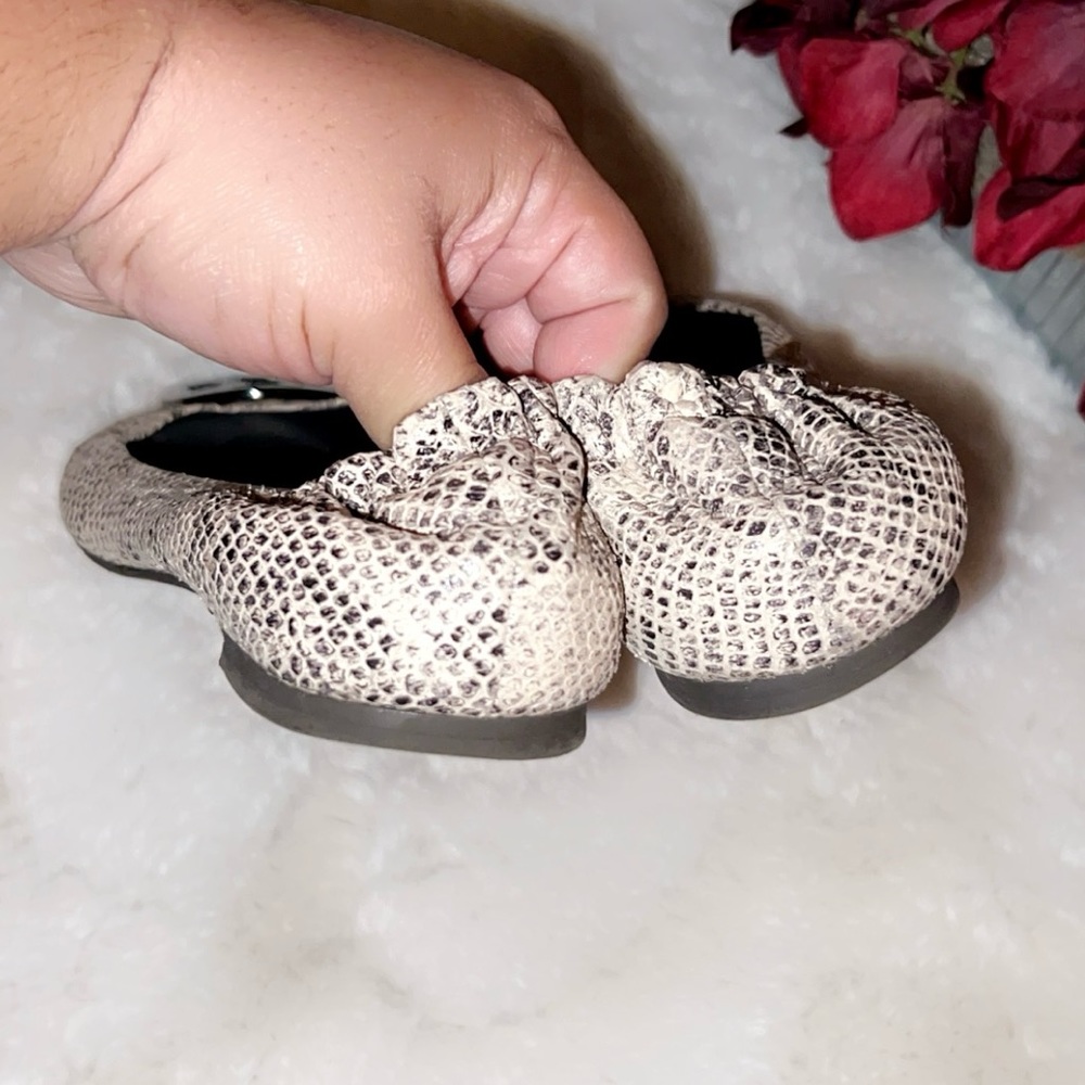 Tory Burch Reva Snake Print Flat - image 4